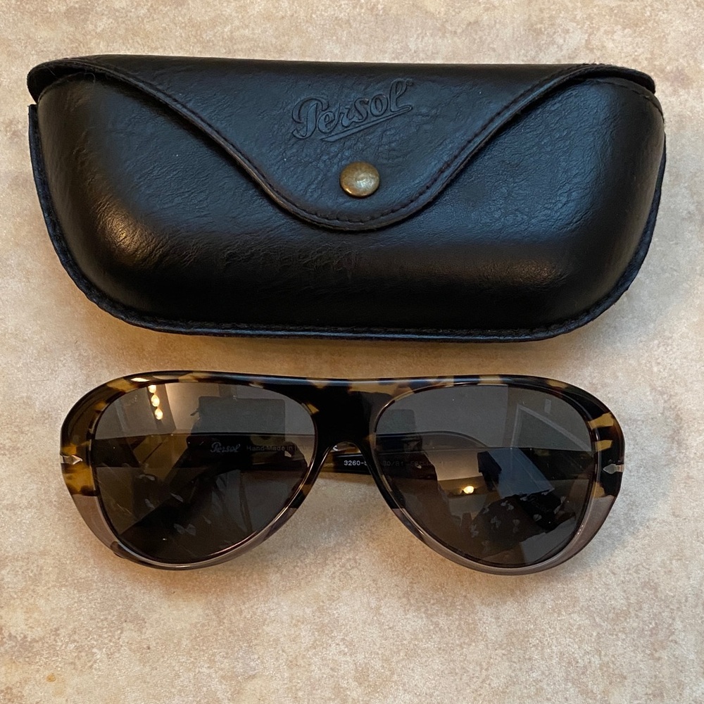 Persol Brown Sunglasses with Black Case